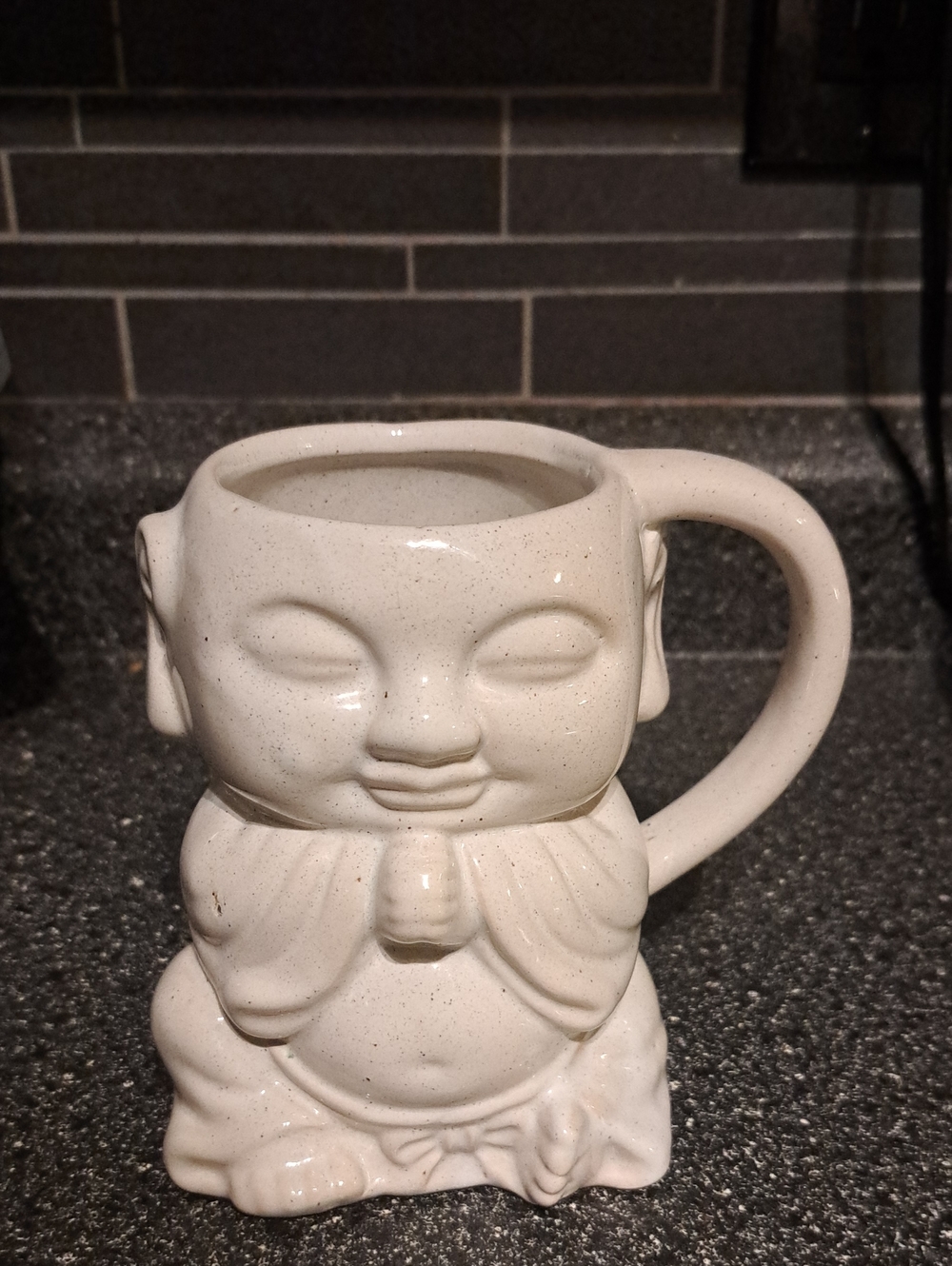 White Ceramic Buddha Mug
